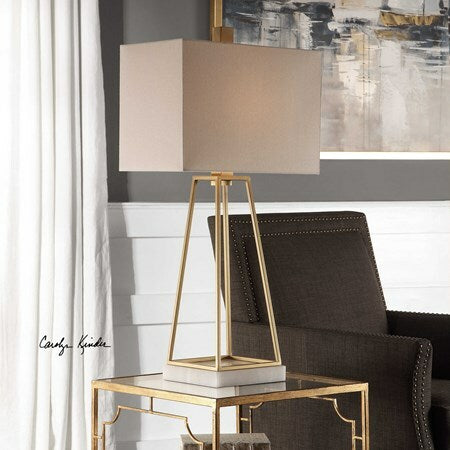 Brass and Marble Table Lamp