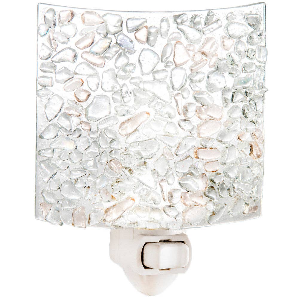 Clear Fused Glass Chip Night Light
