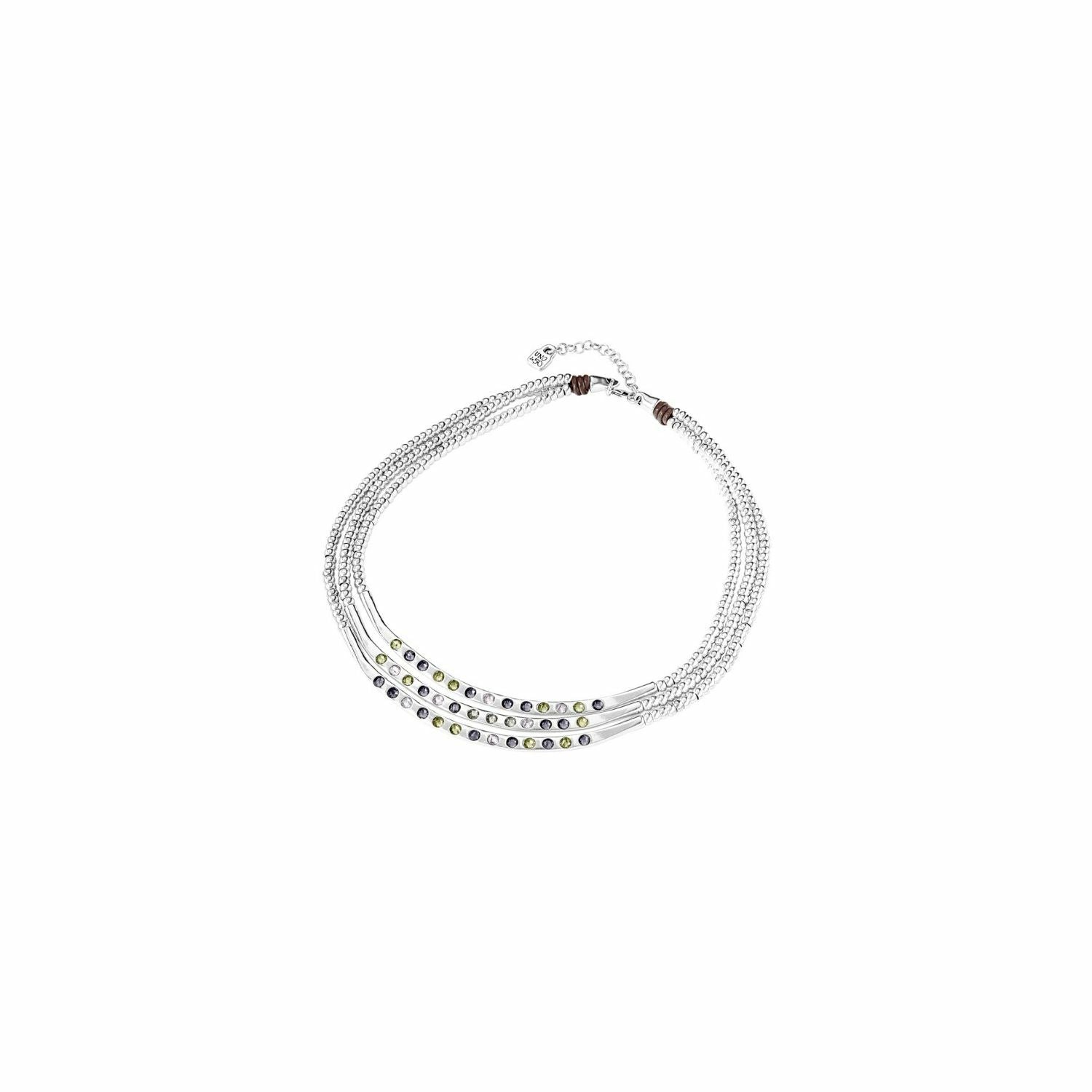 Triple Blueberries Silver Necklace