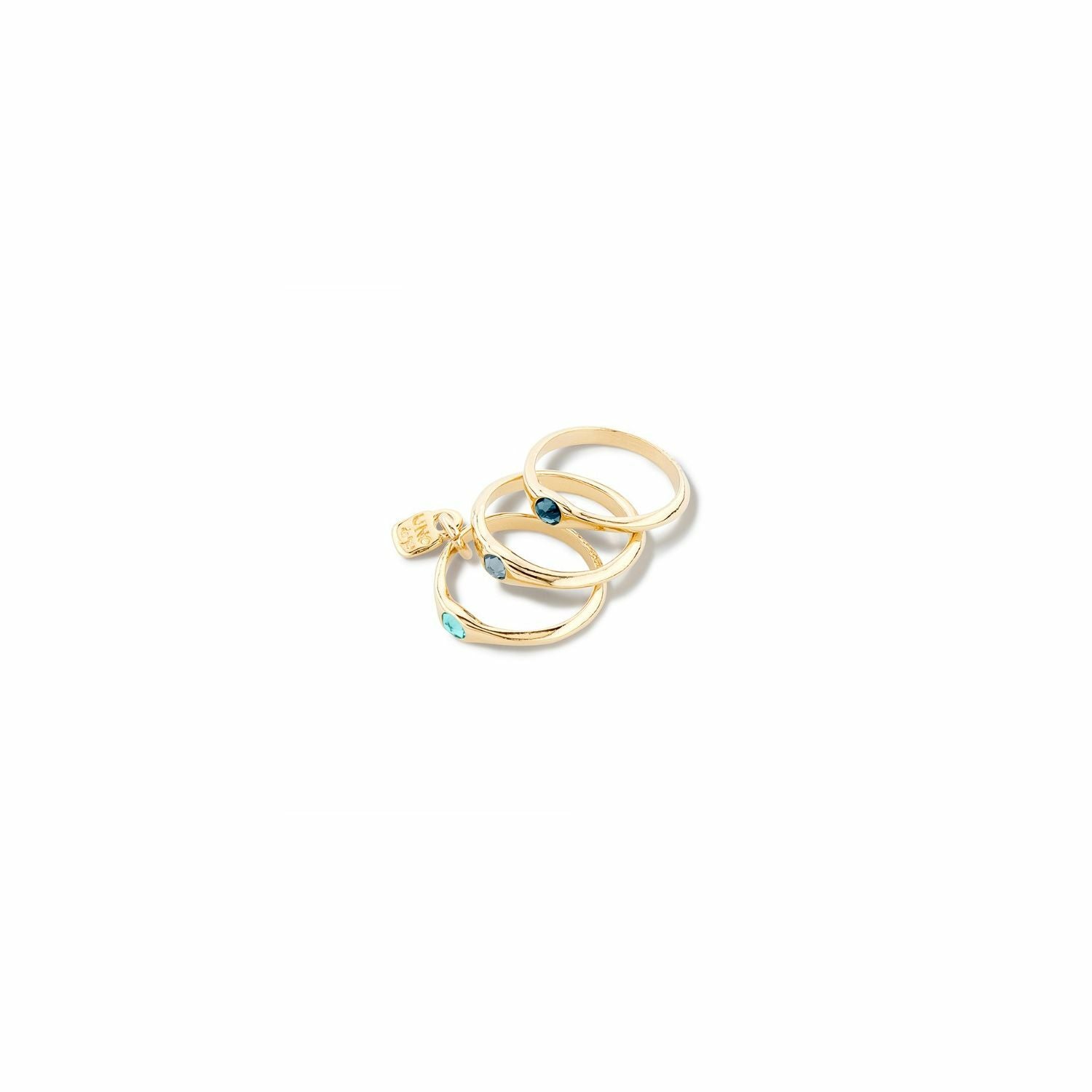 Happy Blue Gold Rings