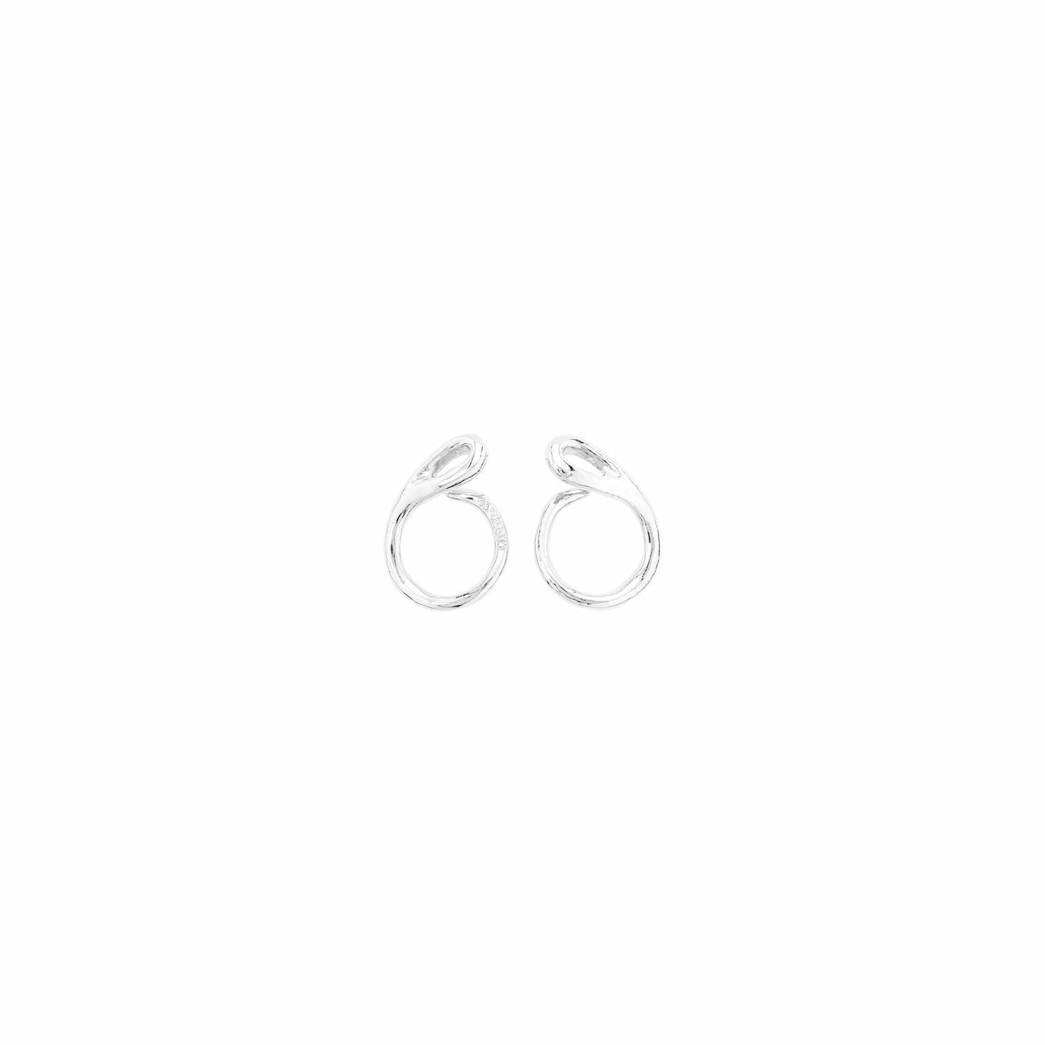 Connected Silver Earrings