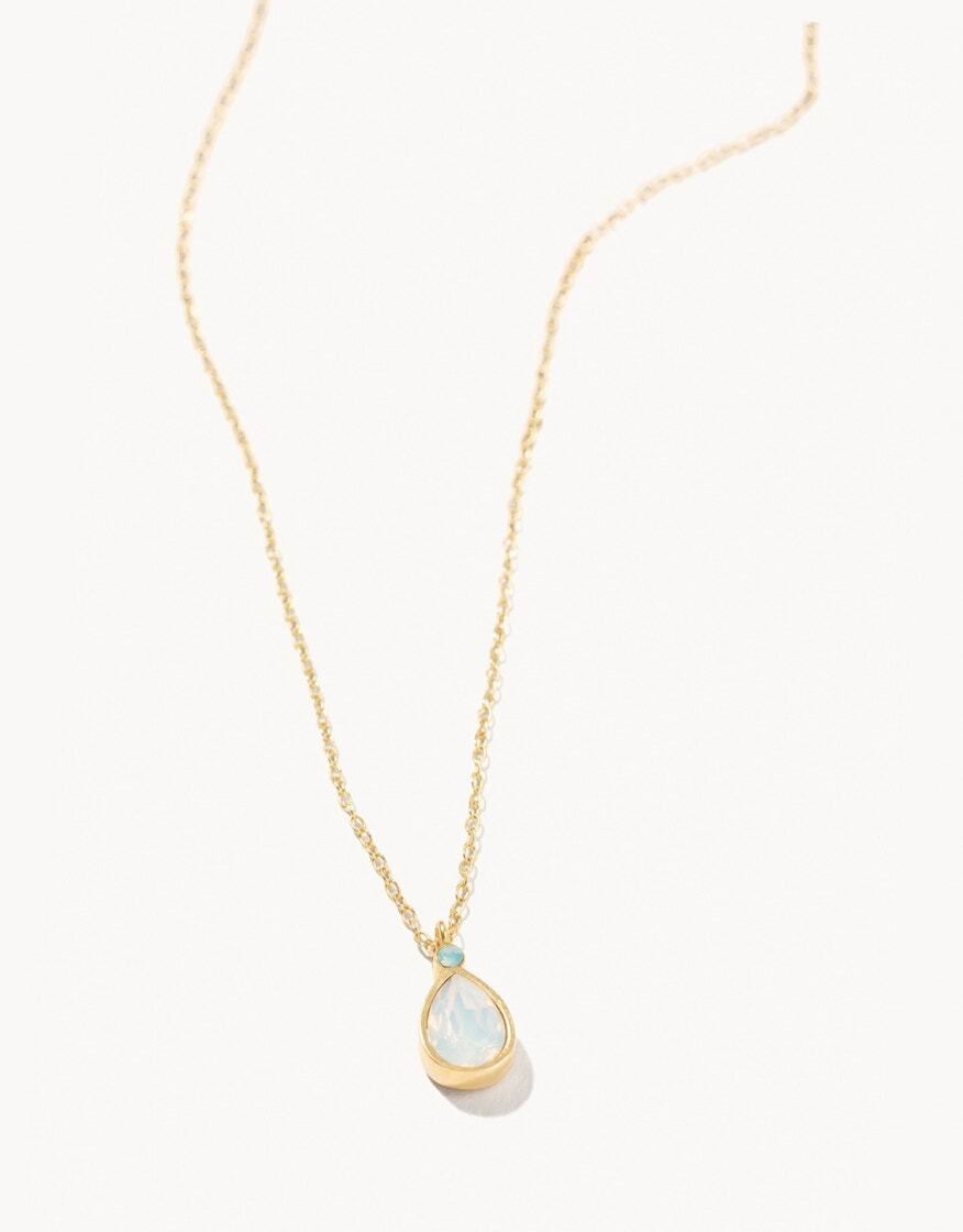 276213 Teardrop Necklace White Opal
