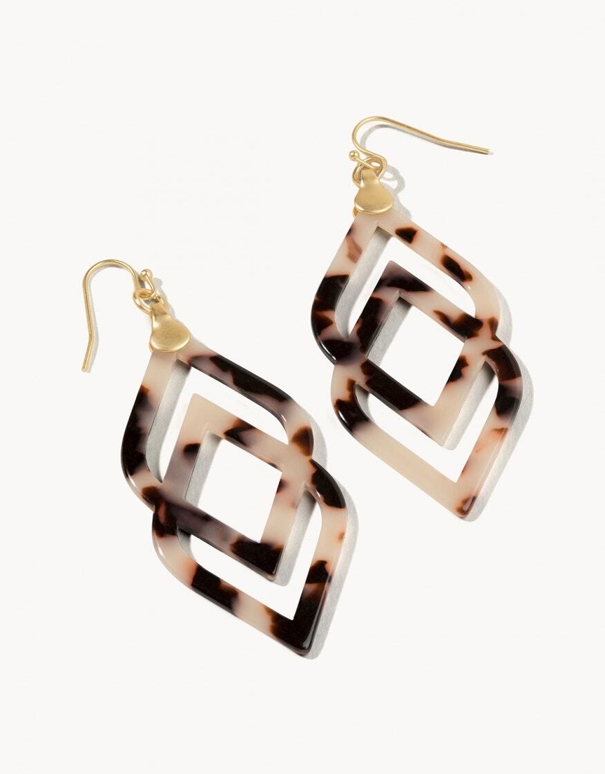 Deco Drama Earring White Tortoise 284102