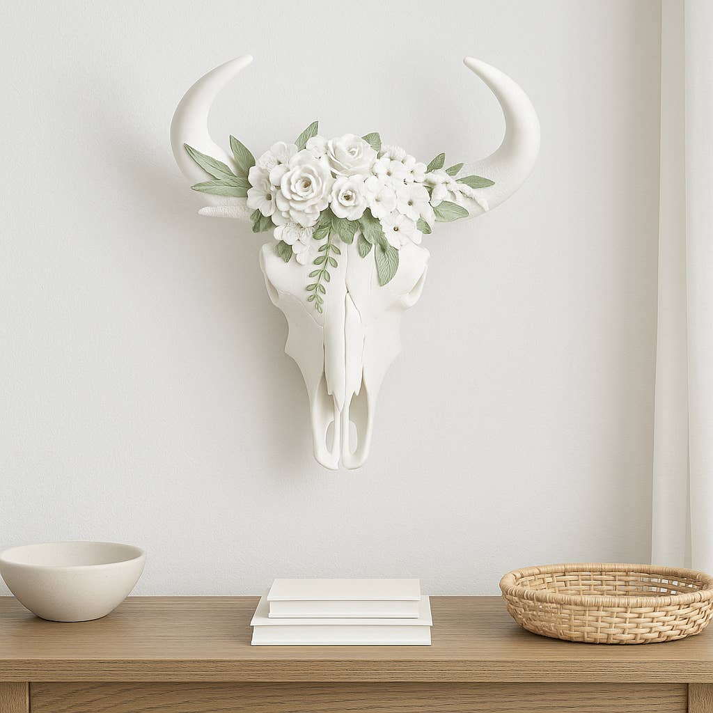 Flower Bull Skull
