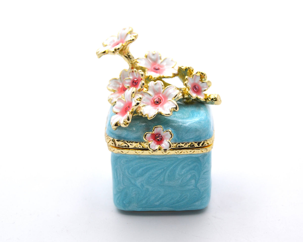 Jeweled Floral Trinket Box