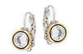 F5023 Beijos 6mm Bezel Set Earrings