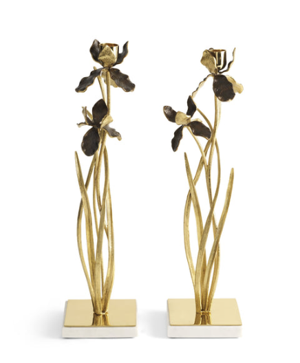 Black Iris Candleholders