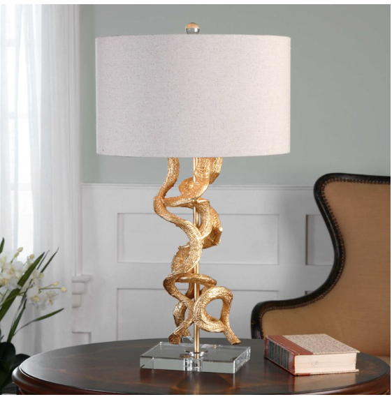 Gold Twist Lamp
