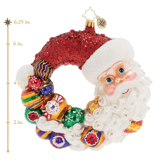 Santa Comes Full Circle Wreath