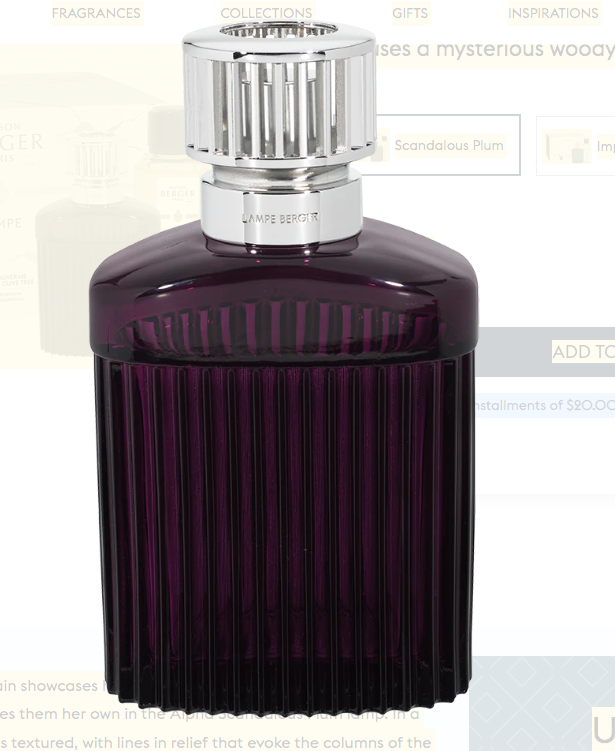 Alpha Scandalous Plum Lamp Gift Set