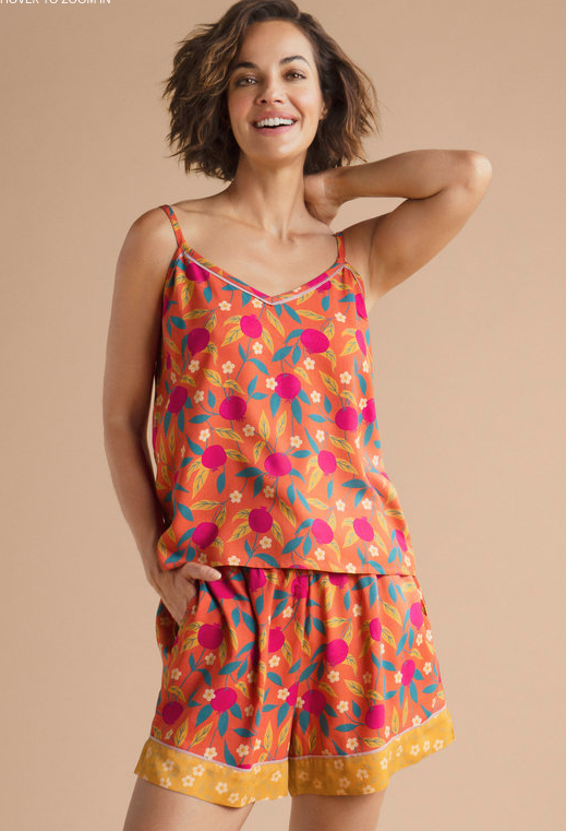 Pomegranate Cami Shorts