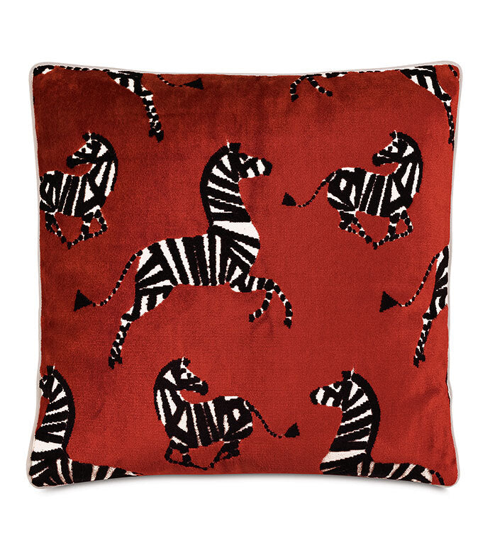 TENENBAUM ZEBRA DECORATIVE PILLOW