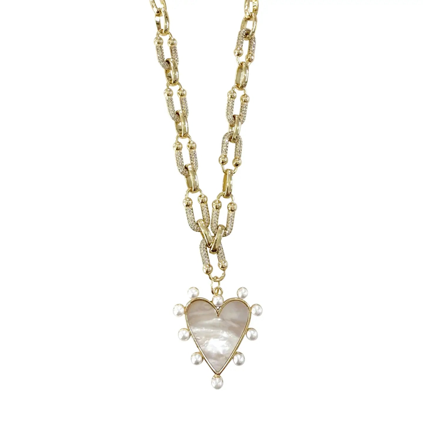 Marella Gold PearlHeart Necklace