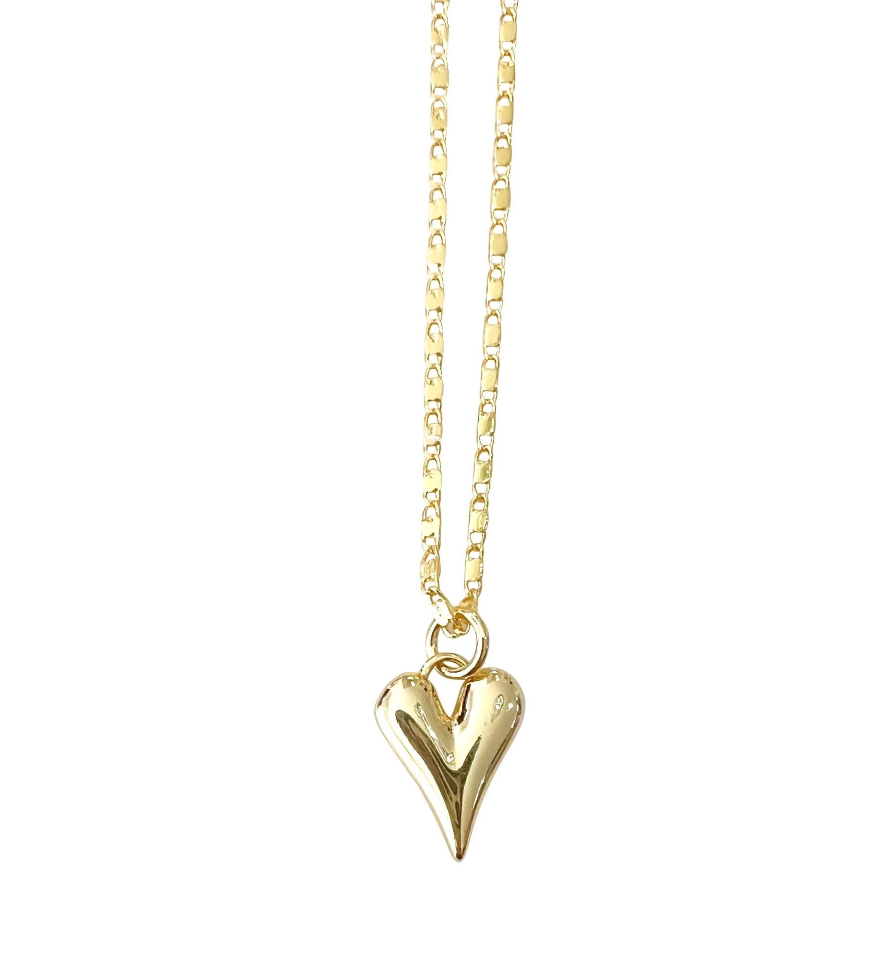 Stevie Necklace-Puffy Heart