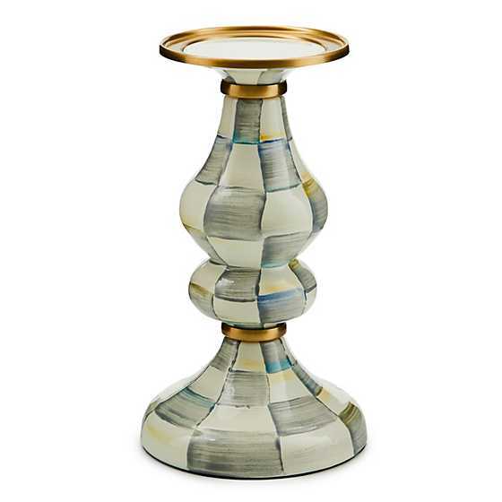 Courtly Check Medium Pillar Candlestick