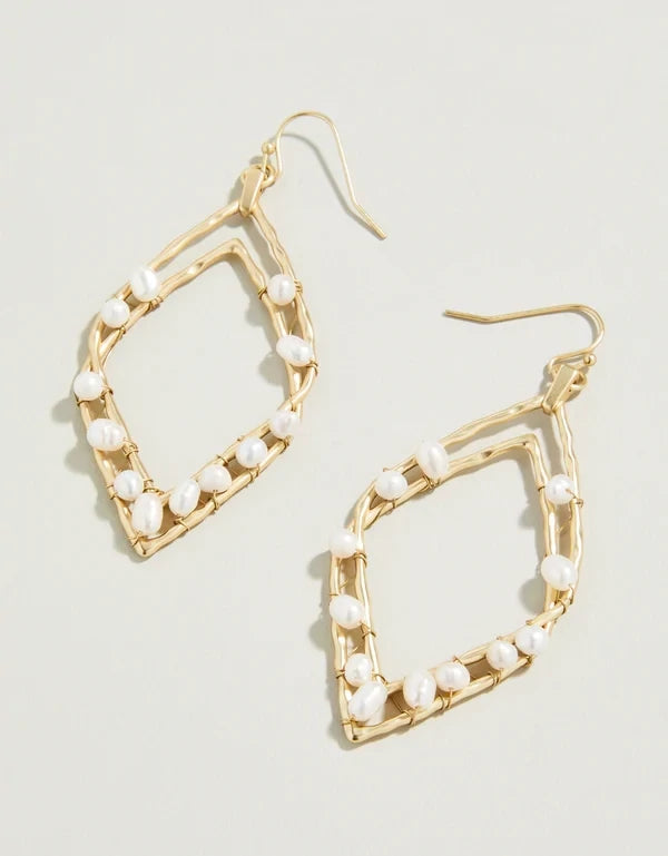 Deco Drama Beaded Earrings Pearl 38128