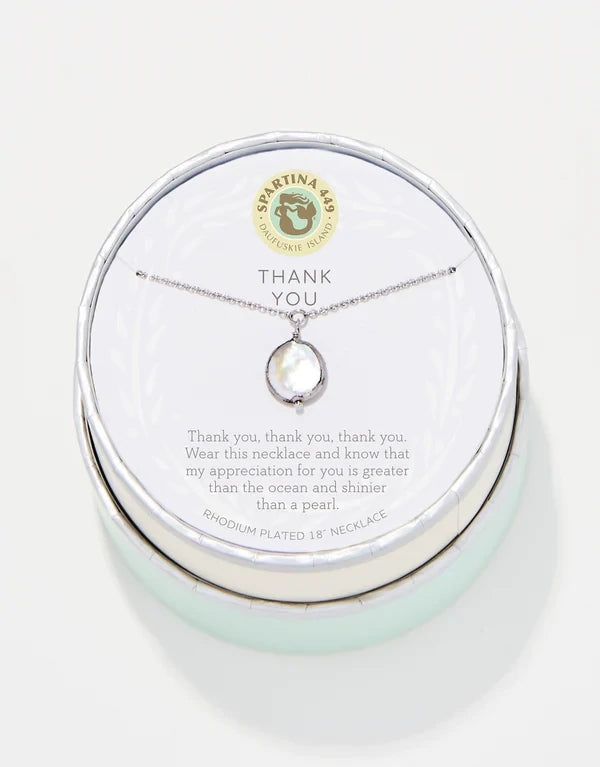 SLV Thank You Pearl 18" Necklace SIL