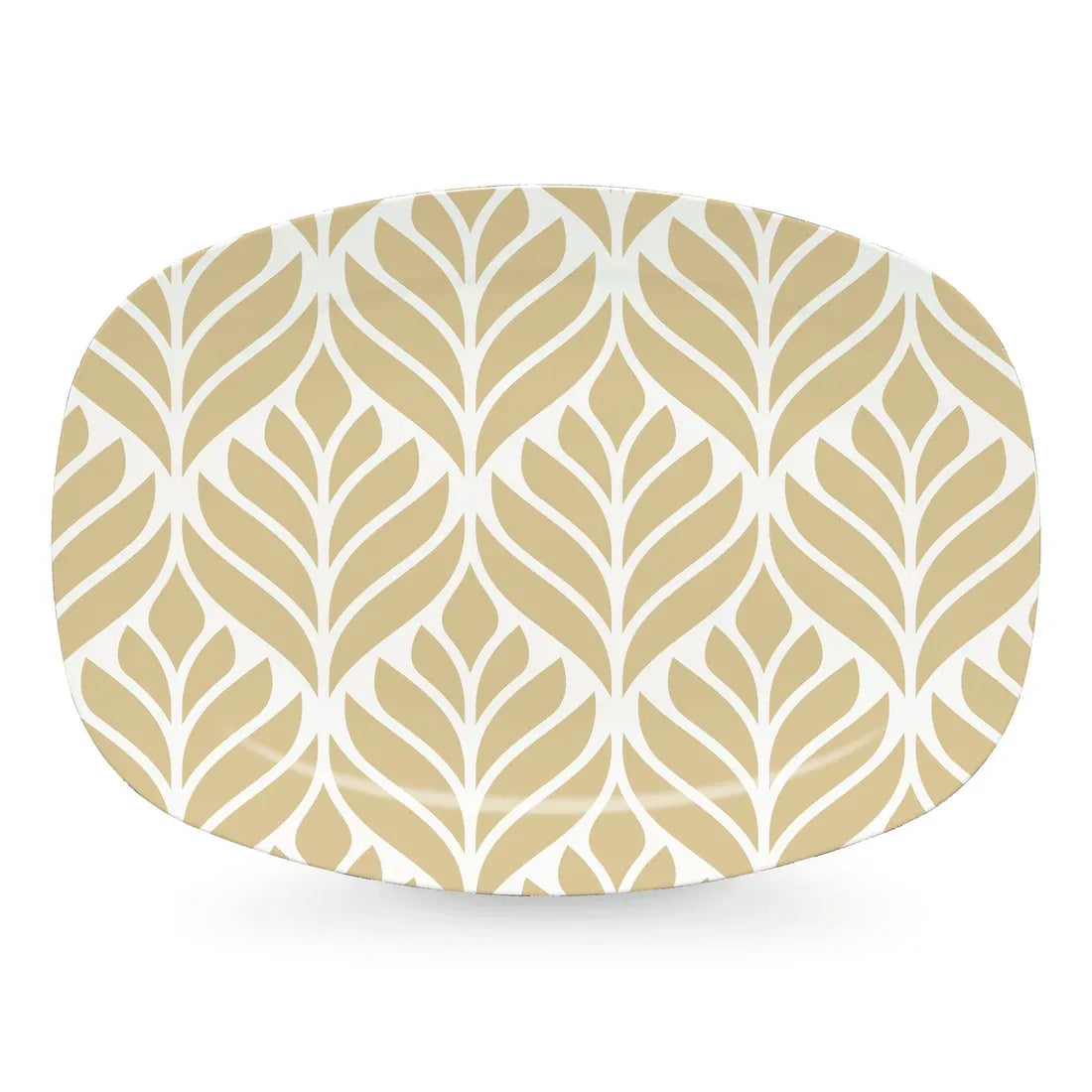 Beige Damask Platter