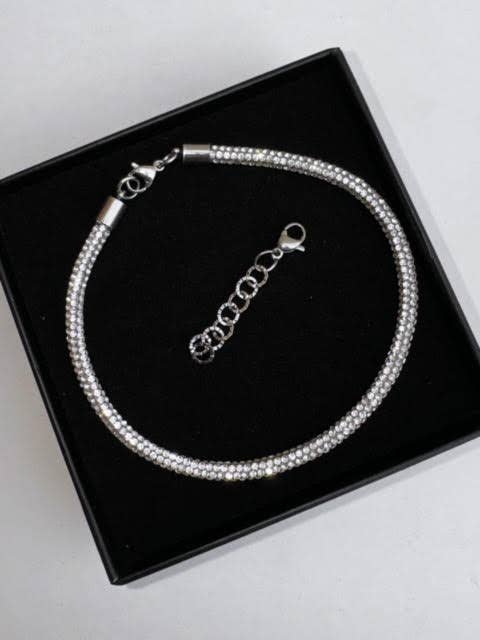 Petite Anklet - Crystal, Champagne