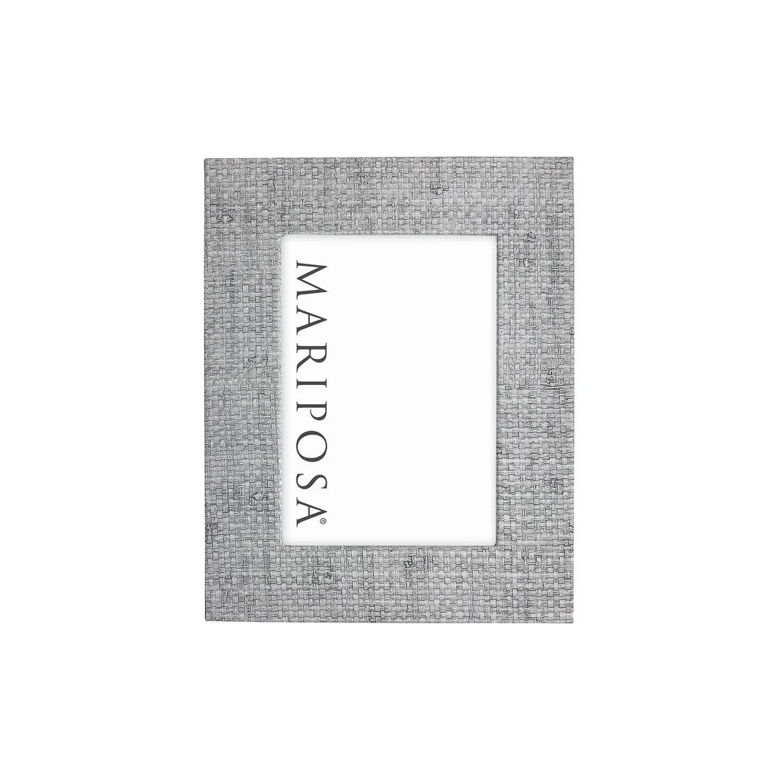 Pale Gray Faux Grasscloth 5x7 Frame