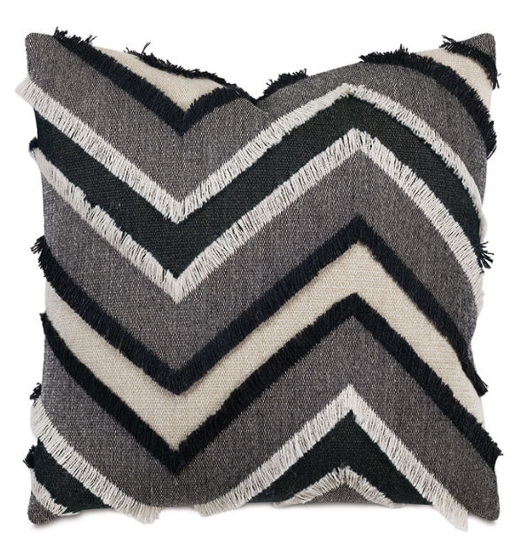 Jacinto Chevron Decorative Pillow in Peppercorn
