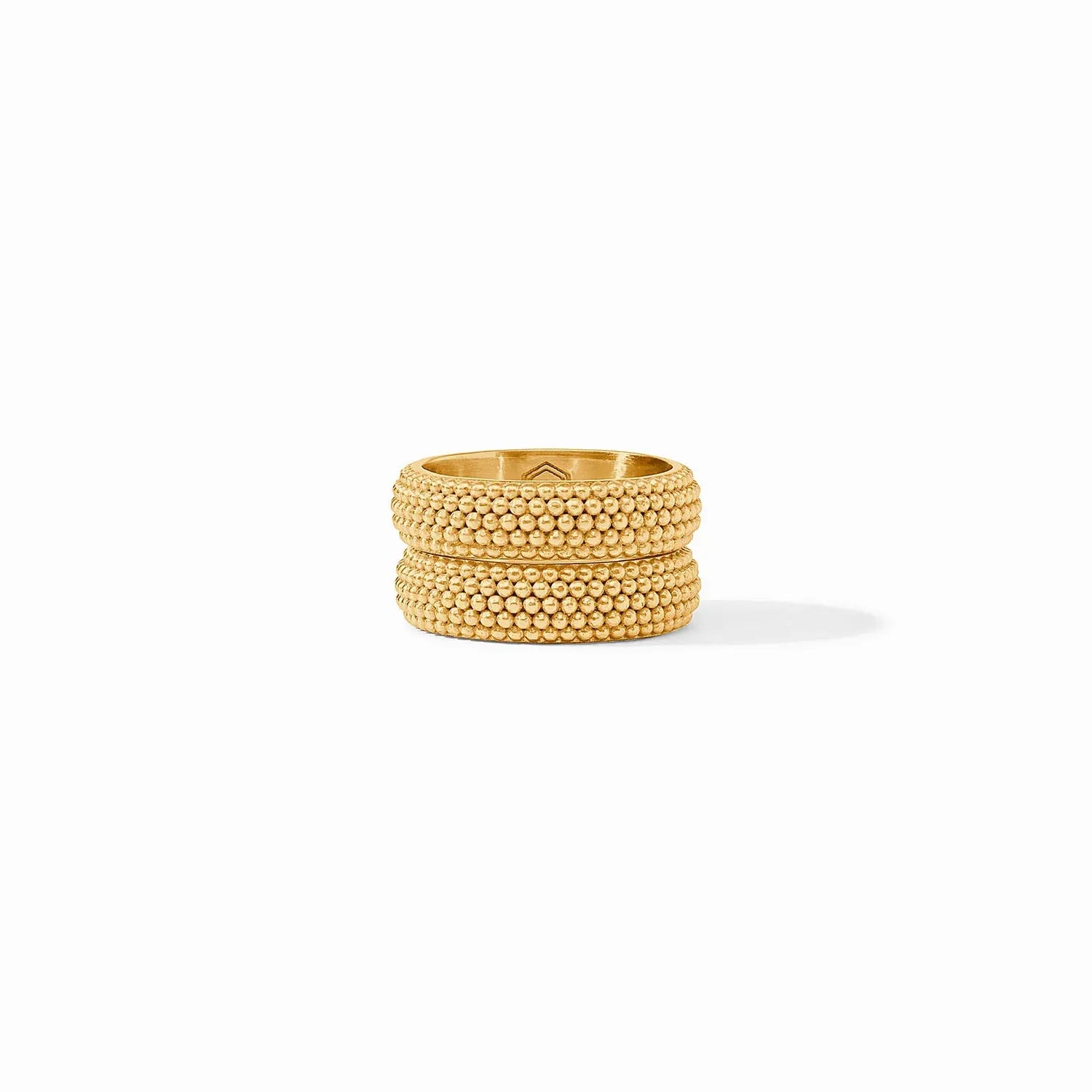 Beaded Eternity Duet Ring Cabochon Gold