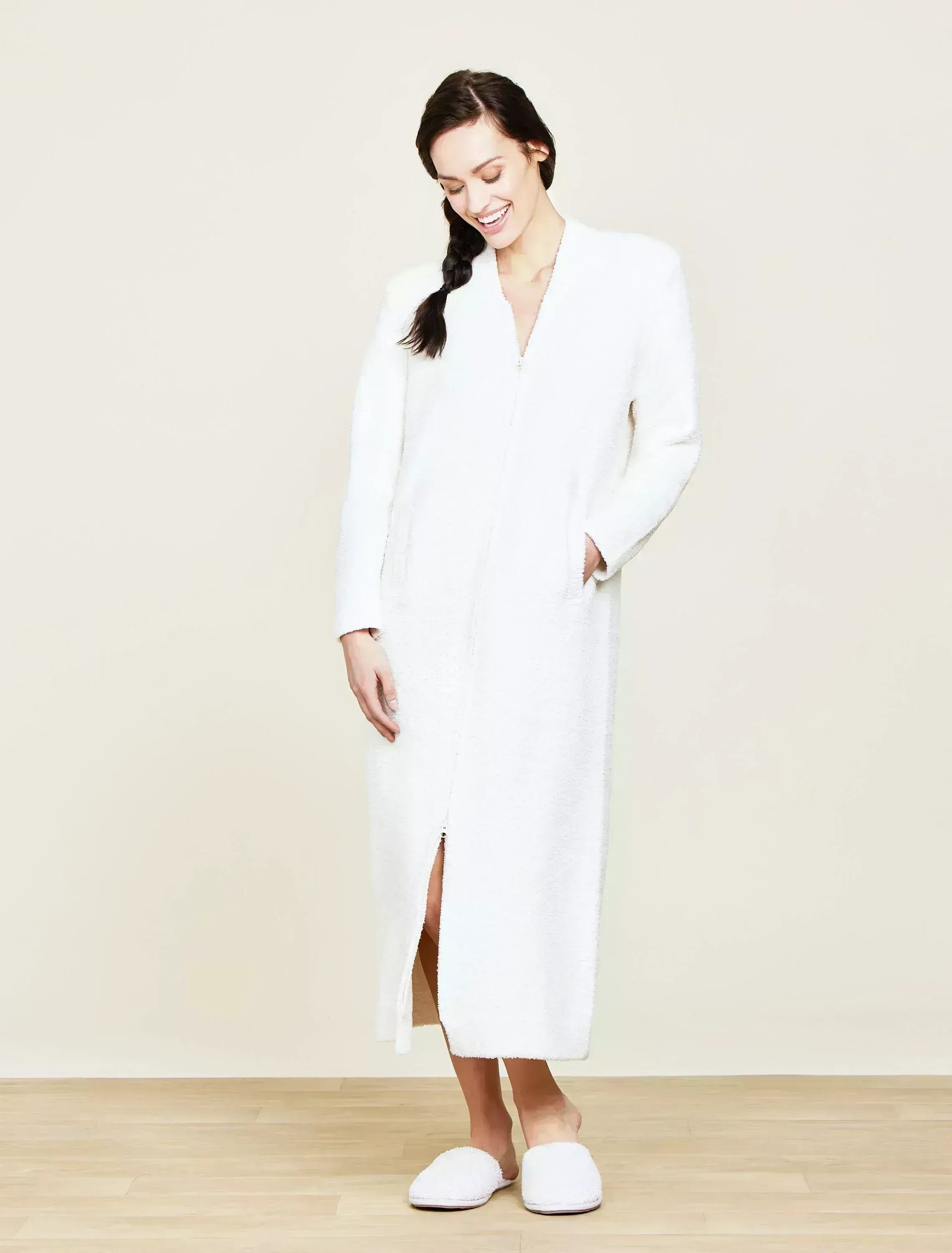 CozyChic Full Zip V-neck Lounger