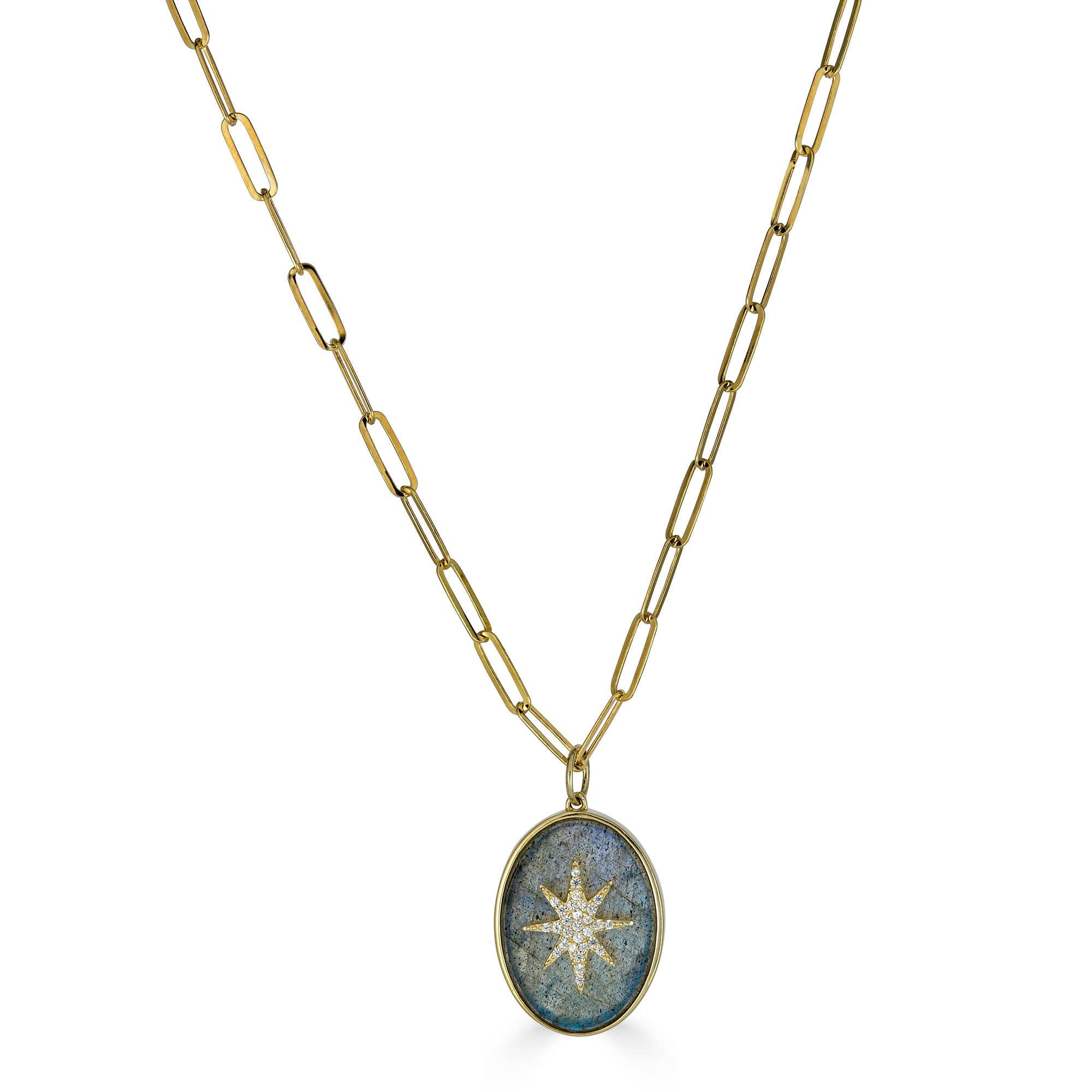 Labradorite Celestial Pendant Necklace