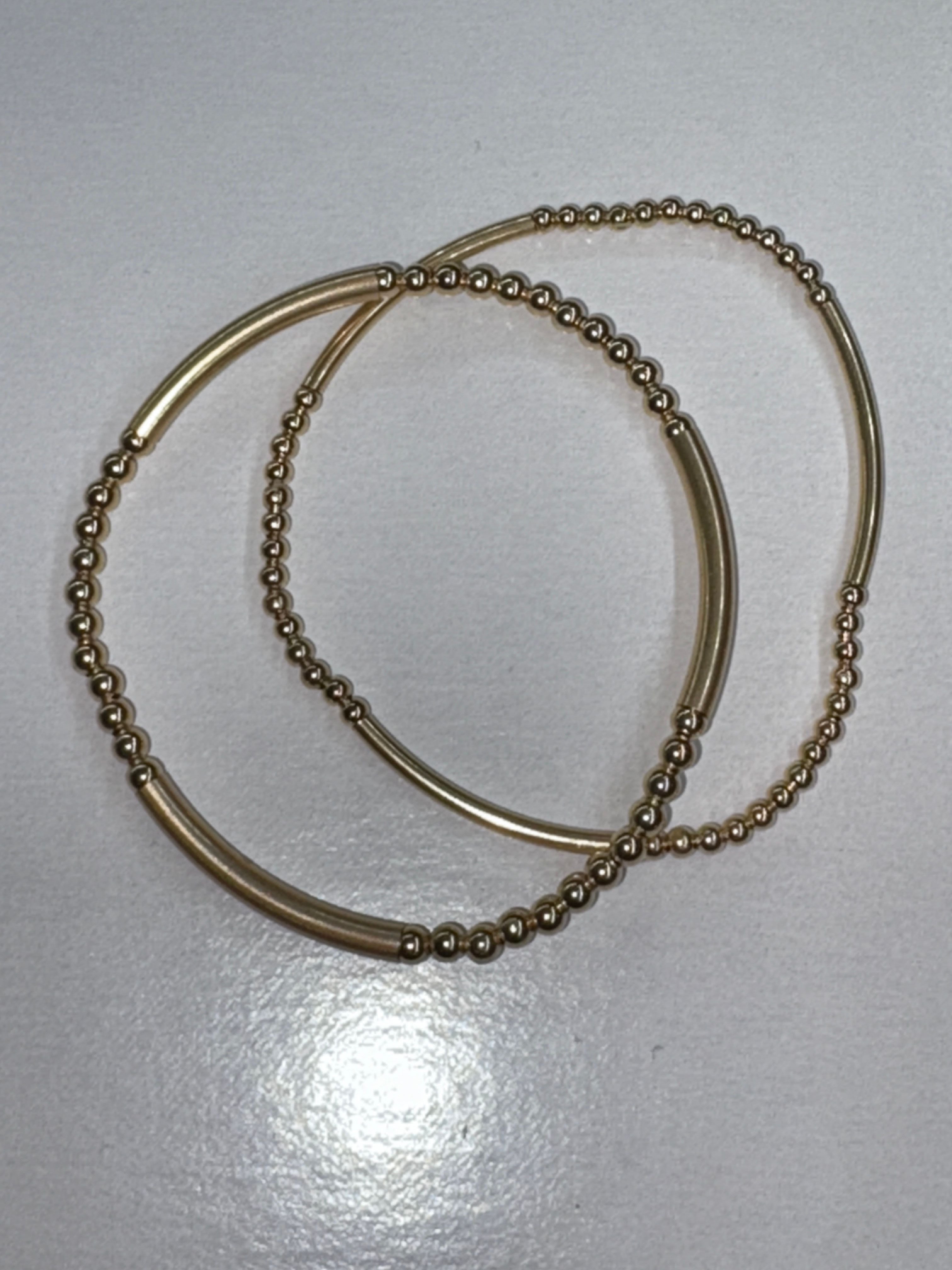 Blissful Bar Gold Pattern Bracelet