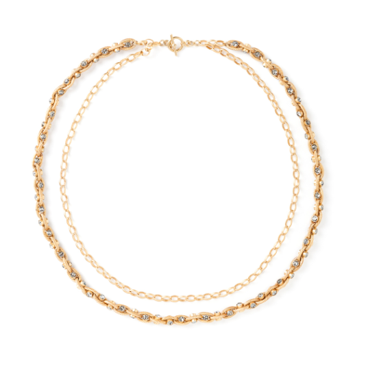 1199G Stone Chain Necklace