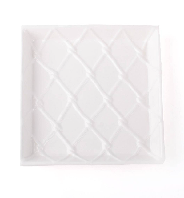 Textured White Bev Napkin Tray
