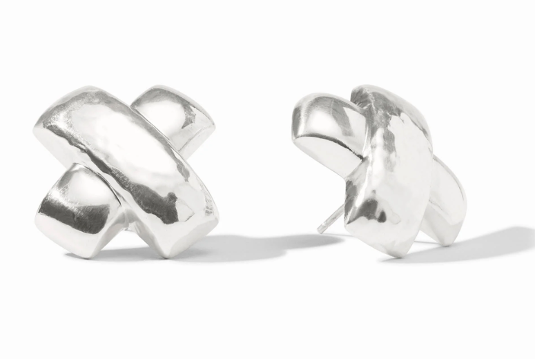 Silver Catalina X Earrings