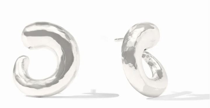 Silver Solara Spiral Earrings