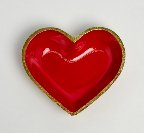 75352 Red Enamel Heart Bowl