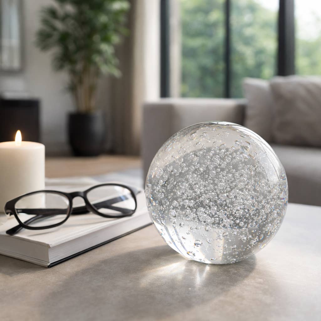 4in Glass Crystal Ball Orb