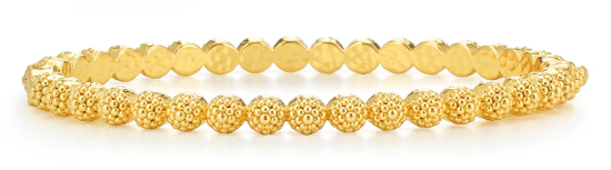 Berry Eternity Petite Hinged Bangle S/M Gold