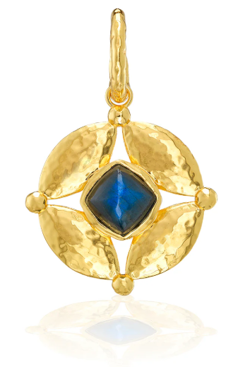 Mystic Eye Double Sided Pendant Blue Lab/Green Onyx