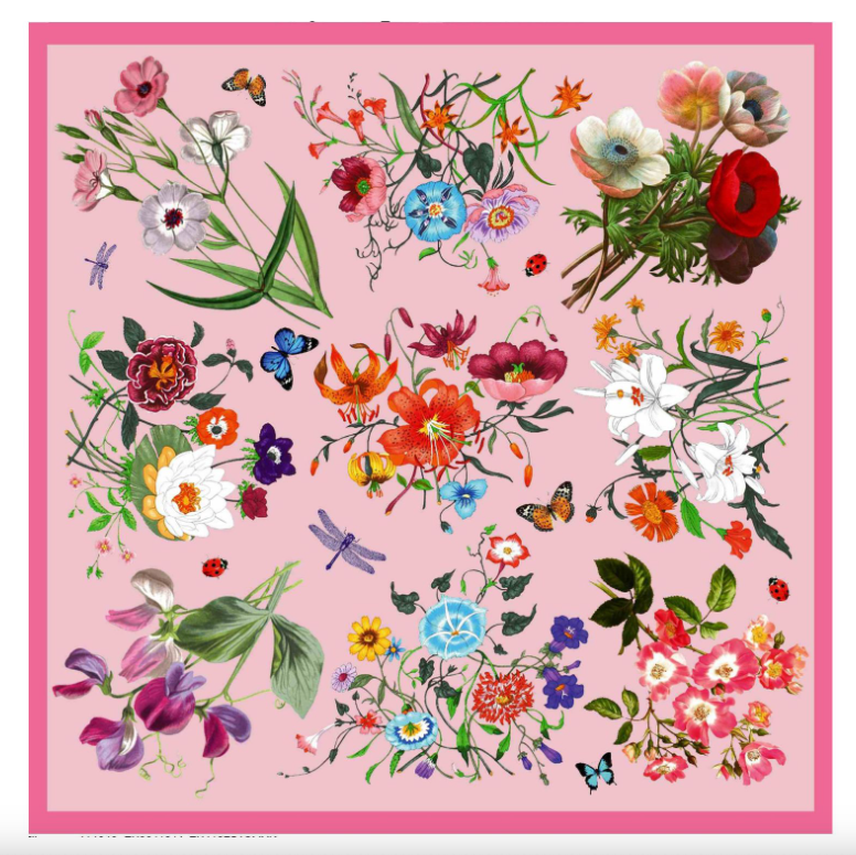 Silk Scarf La Vie en Rose PINK