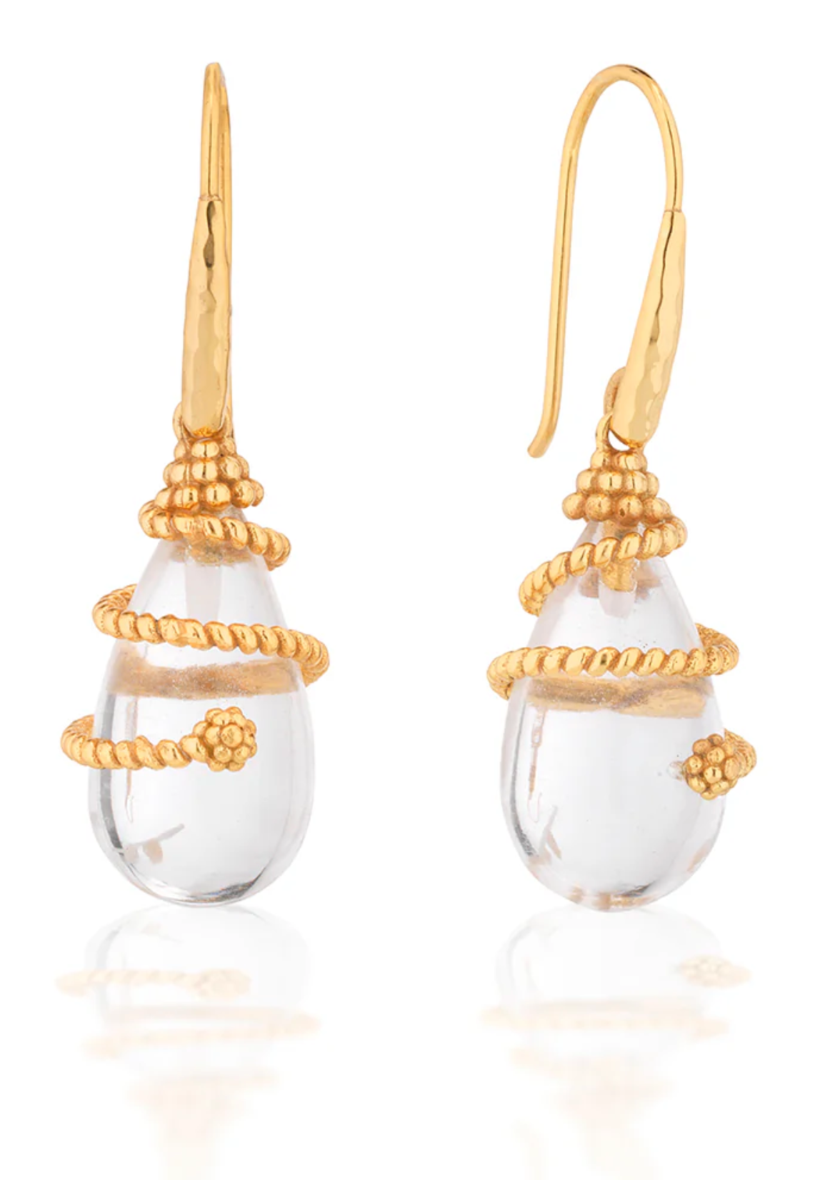 Lily Drop Earrings Clear Quartz ZLYE01-102