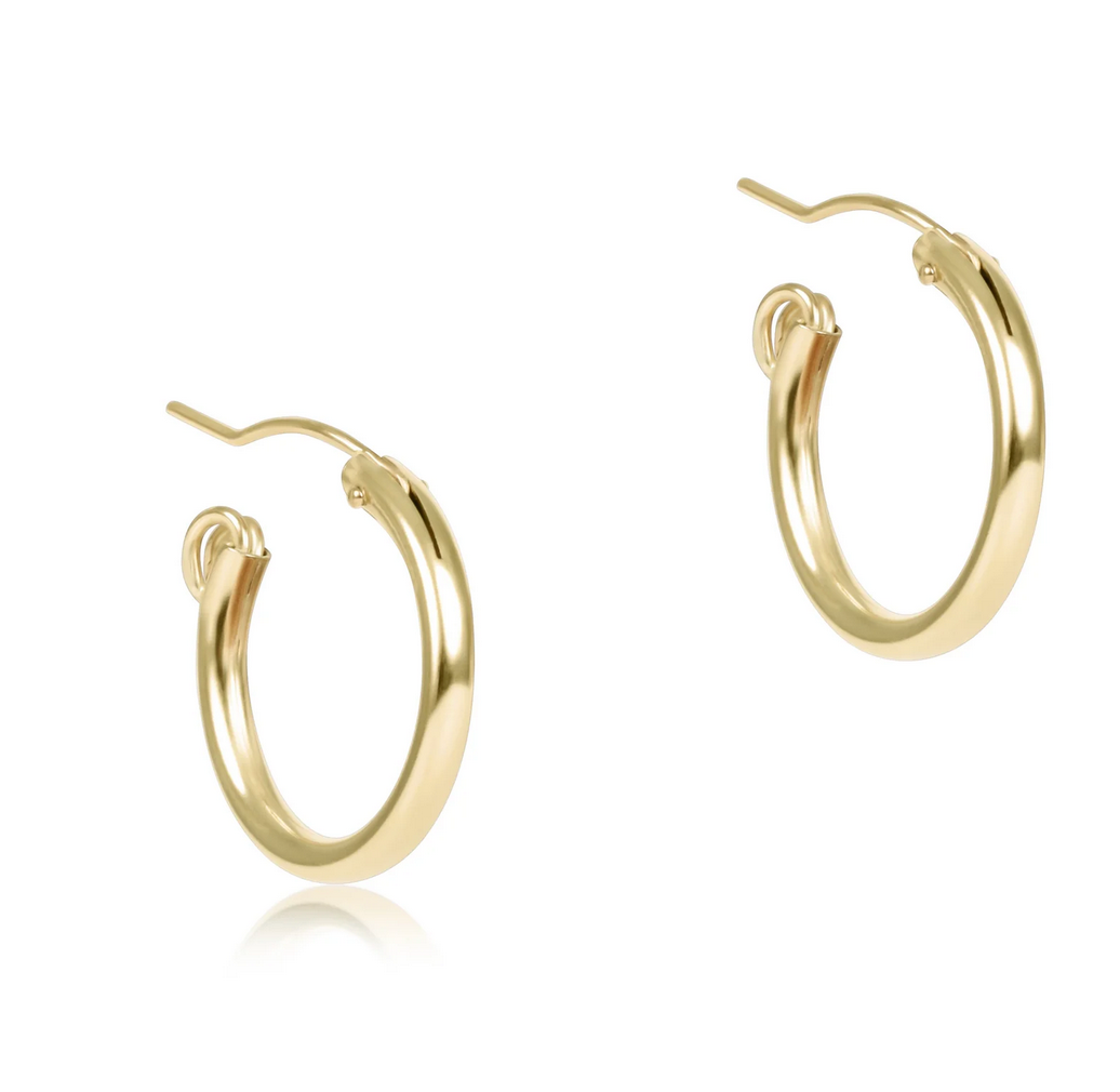 Round Gold .5in Hoop Smooth