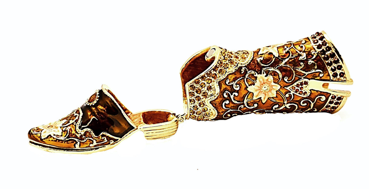 Jeweled Boot Trinket Box