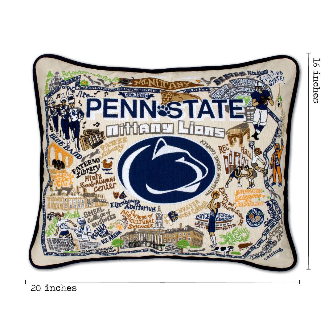 Penn State University Collegiate Embroidered Pillow