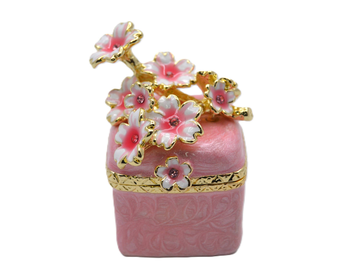 Jeweled Floral Trinket Box