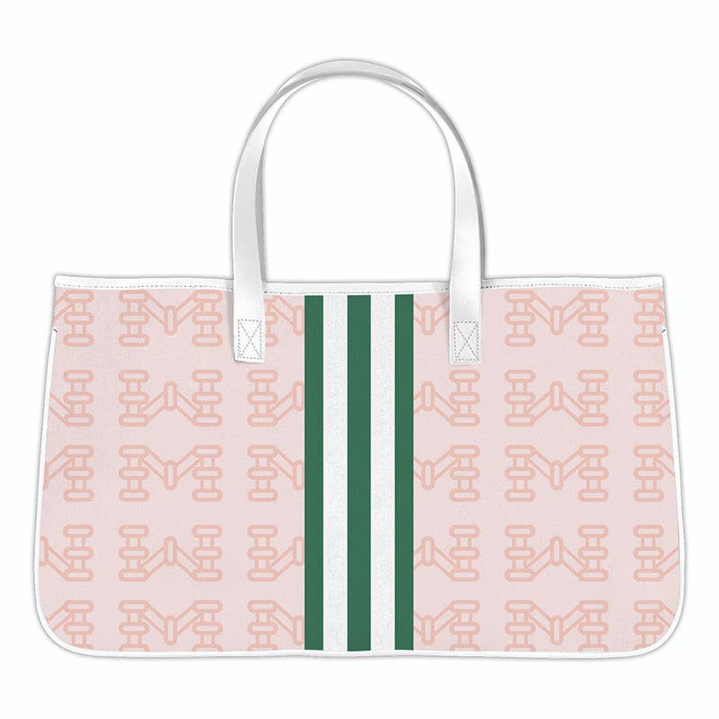 Pink Mahjong Canvas Tote