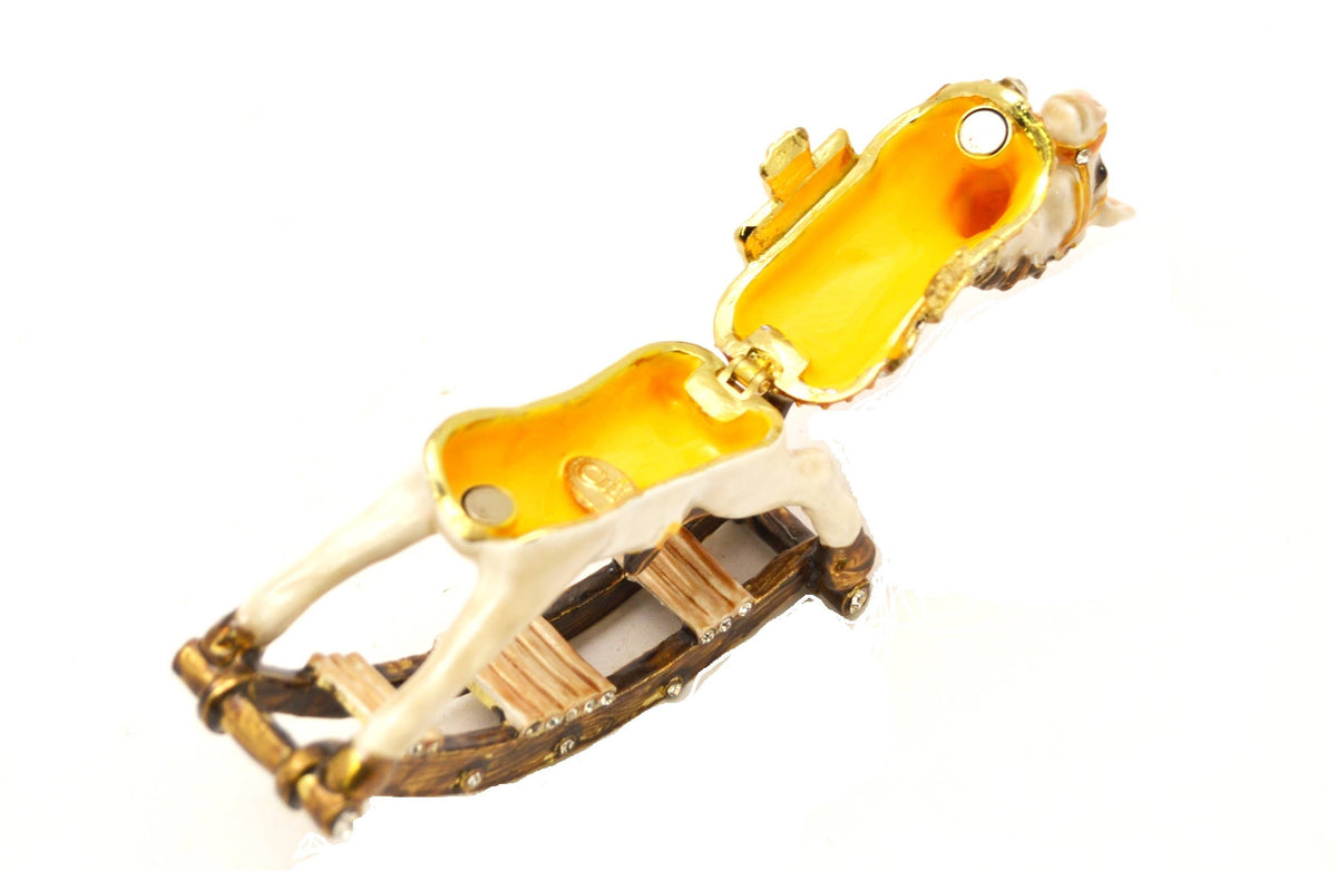 Rocking Horse Trinket Box with Austrian Crystals