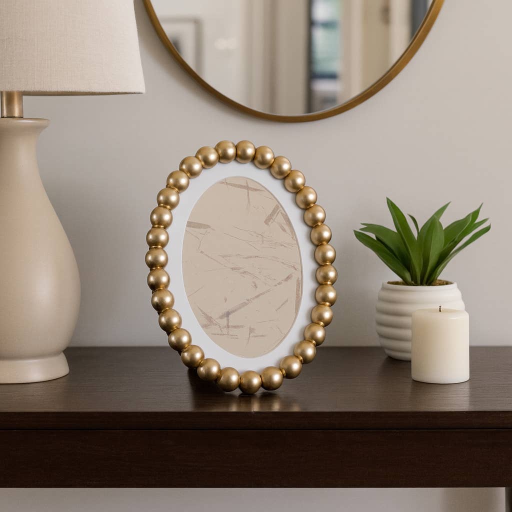 7x9in Oval Gold Picture Frame