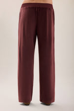CCL Velvet Wide Leg Pant Deep Garnet