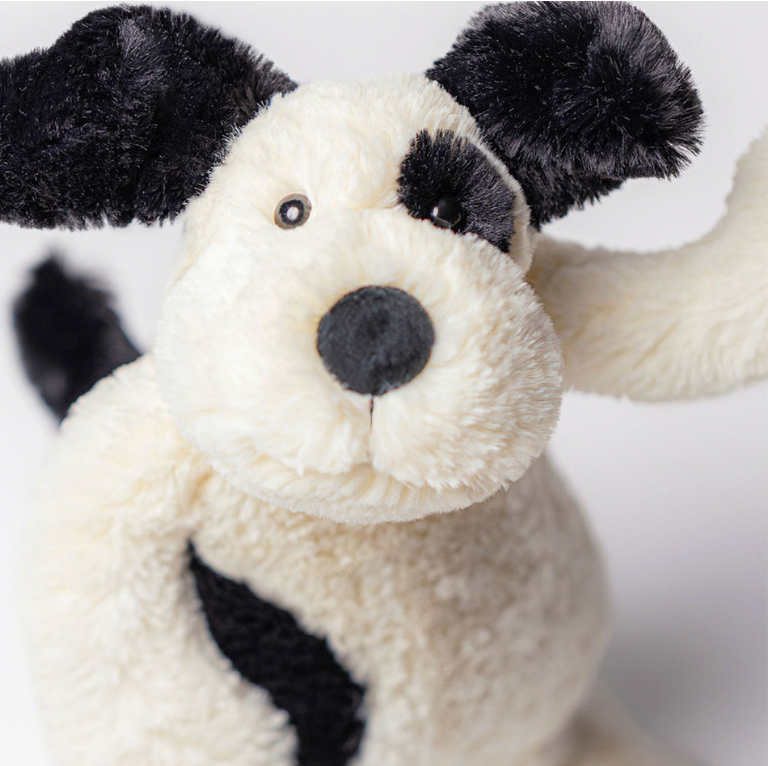 Bashful Rufferty Black & Cream Puppy Original
