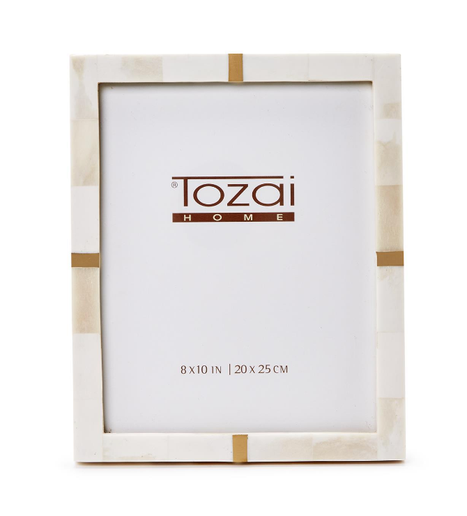 8x10 Bone & Brass Frame