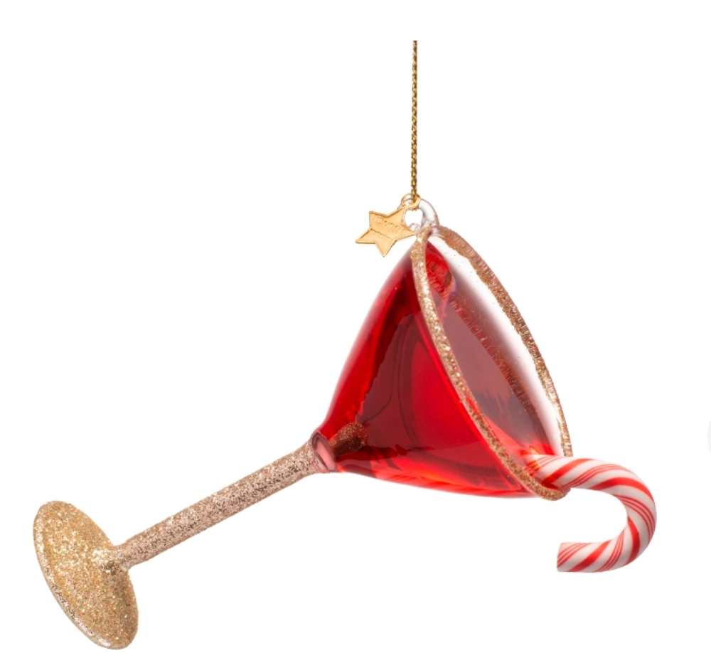 Red Xmas Cocktail H4.25"